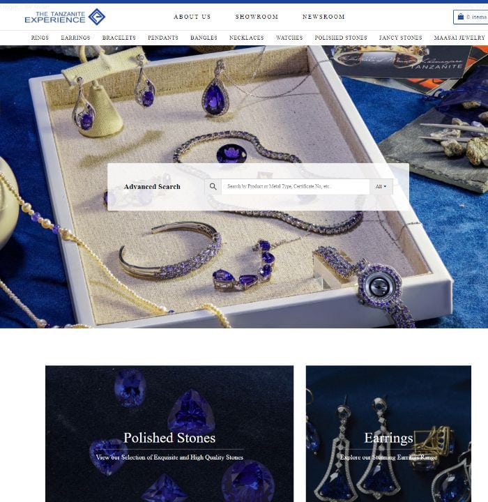 Ordering tanzanite jewelry online
