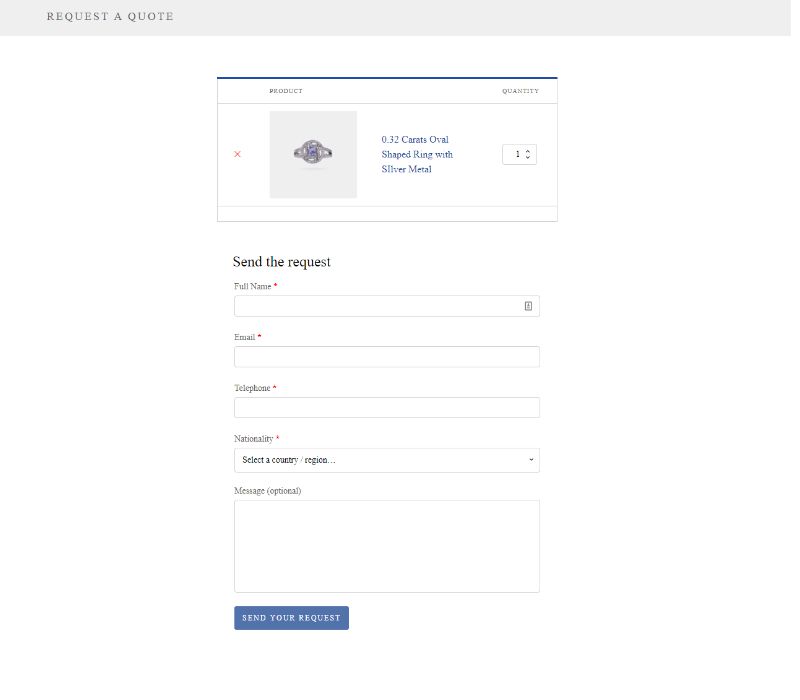 how to Request tanzanite jewelry online