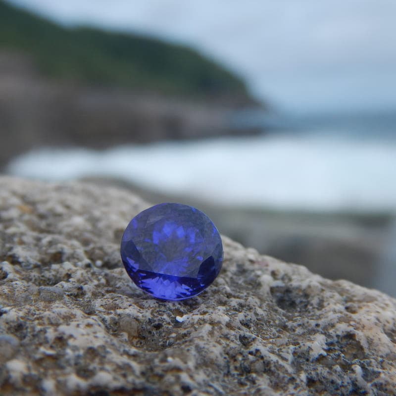 Blue gemstone with high tanzanite value per carat