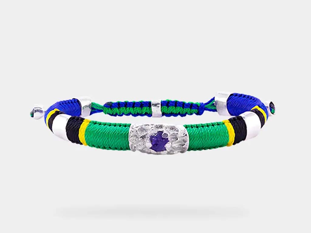 Handcrafted Uru Bracelet with Colorful Beads and Unique Tanzania Flag Design